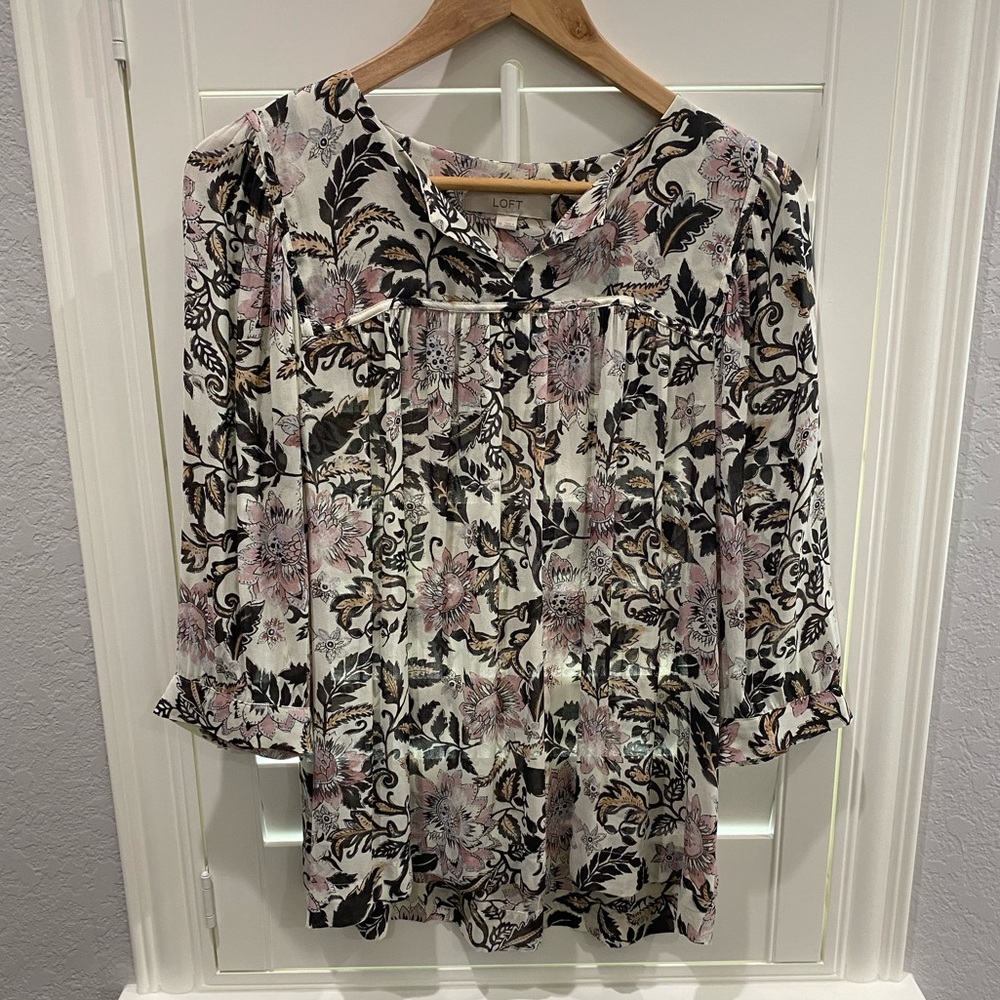 LOFT Floral Blouse